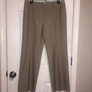 Petite Ann Taylor LOFT Wool Dress Pants with LightBlue/Brown/Cream colored plaid